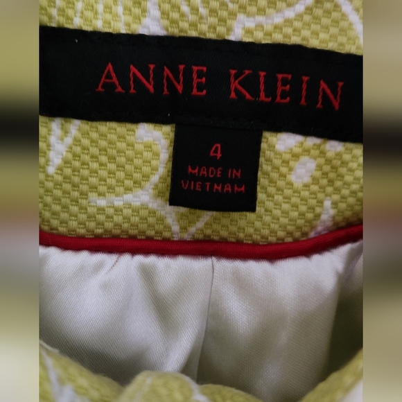 Anne Klein Floral Cotton Jacket Sz 4 - Picture 6 of 16